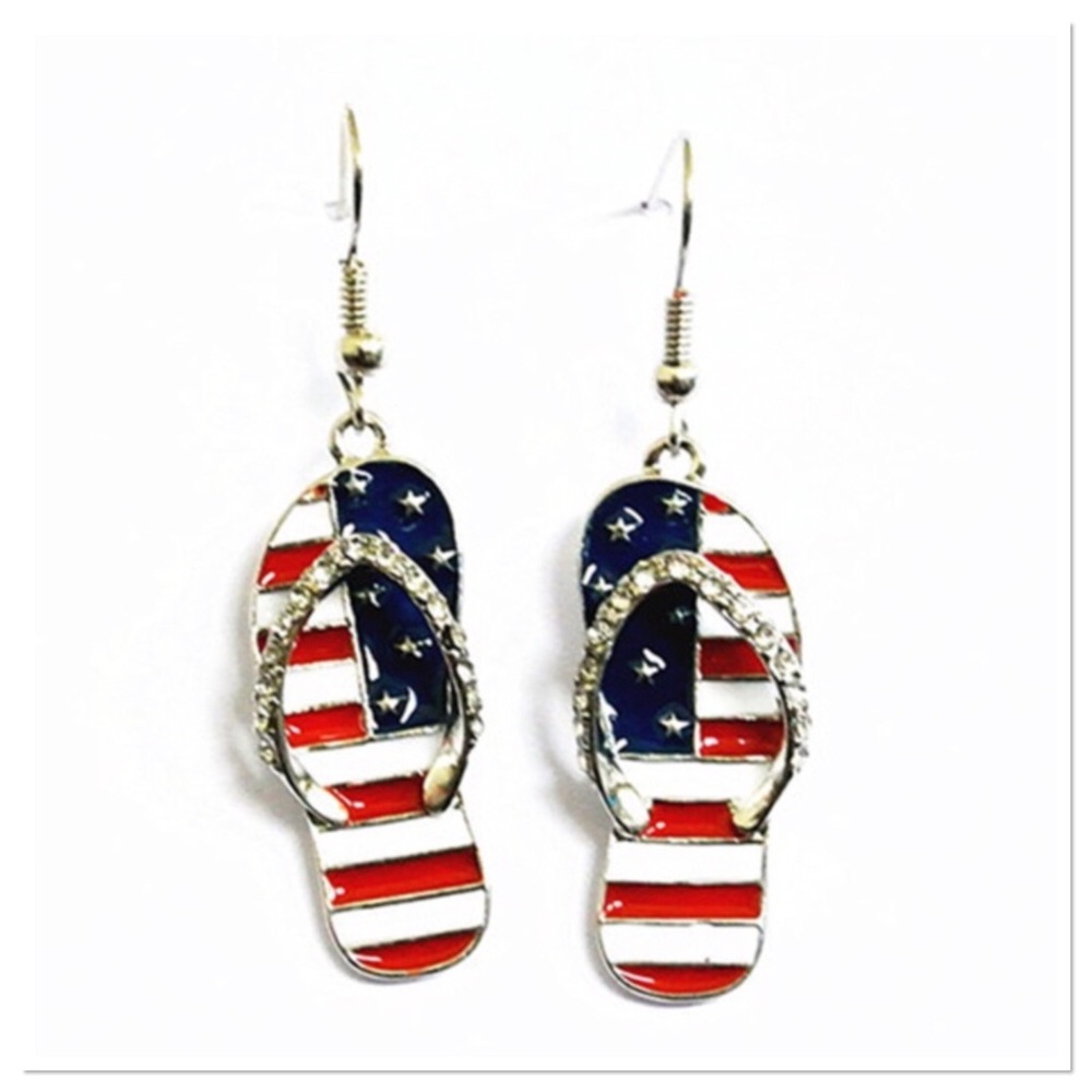 Patriotic Flip Flop Earrings